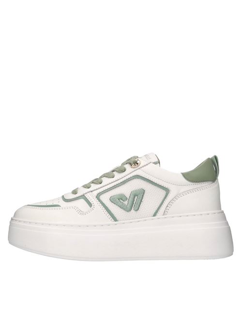 Sneakers in pelle e tessuto EMANUELLE VEE | 451P-302-17-P003CBBIANCO-OLIVA